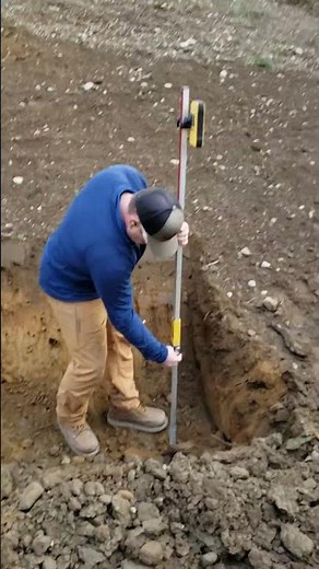 Using a Laser Level to Check Grade for a Curtain Drain