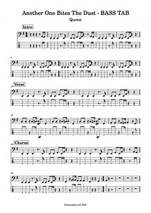 Another One Bites The Dust Bass Tab - basscampus - Online Bass Lessons