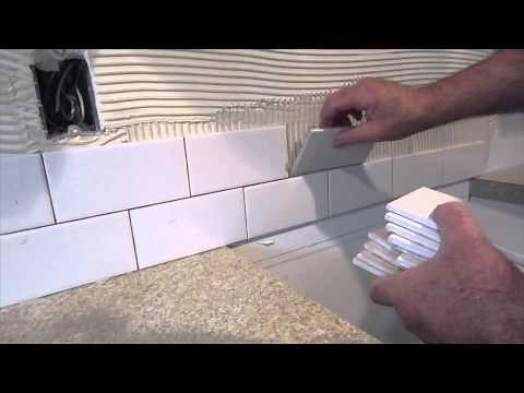How to install a simple subway tile kitchen backsplash