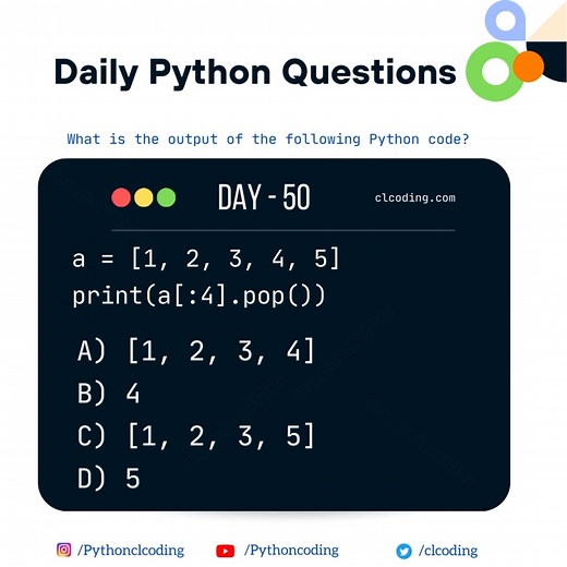 Python Coding challenge - Day 50 | What is the output of the following Python code? Solution - https://www.clcoding.com/2023/10/python-coding-challenge-day-50-what-is.html | Python Coding