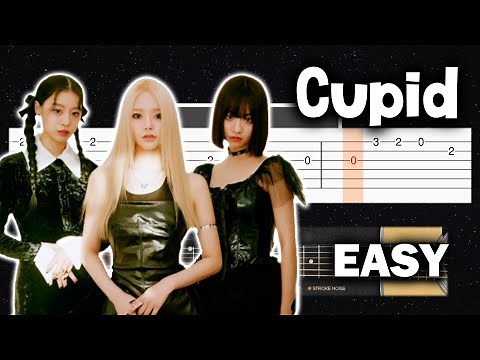 FIFTY FIFTY - Cupid (Twin Version) - EASY Guitar tutorial (TAB & CHORDS)