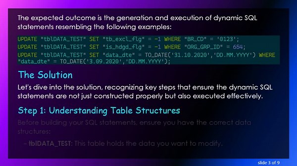How To Create a Dynamic SQL Statement in Oracle Using CURSOR or REFCURSOR