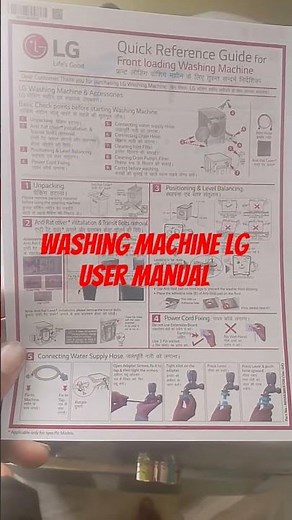 lg washing machine user manual