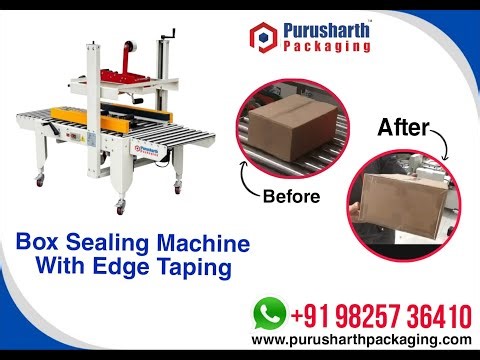 Box Sealing Machine With Edge Taping