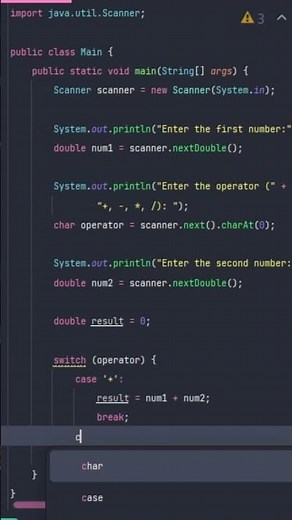 Build a Simple Calculator in Java in Under 1 Minute! #shorts #programming #coding #java #python