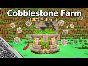 Actual EASY Cobblestone Farm in Minecraft Tutorial 1.21+