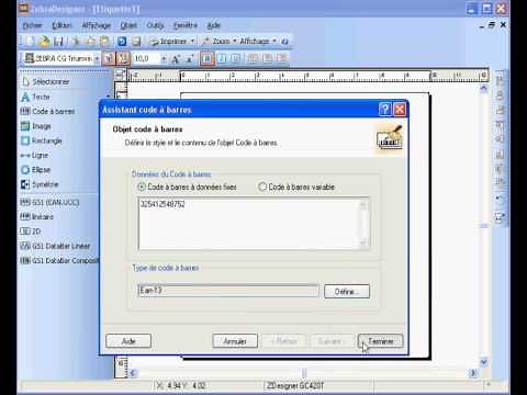 CODEoDIS.com, Création étiquette code barres avec Zebra Designer