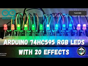 arduino rgb led projects with 20 Effects | 74hc595 projects