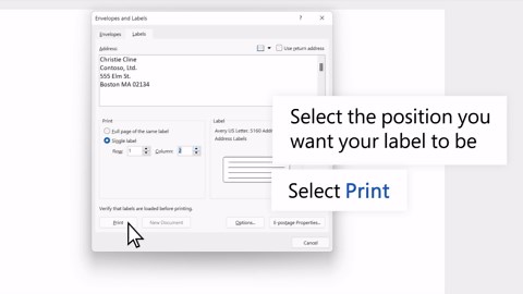 Create and print labels