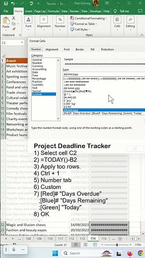 How do I calculate days remaining from today in Excel? - Excel Tips and Tricks