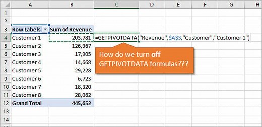 How to Turn Off GETPIVOTDATA Formulas for Pivot Tables - Excel Campus