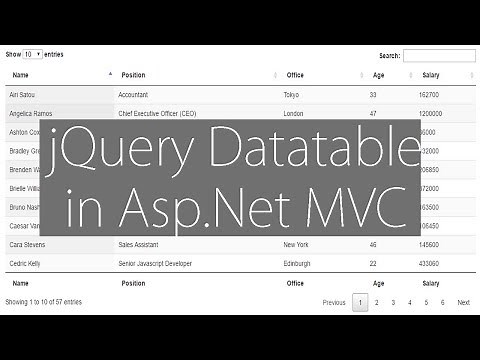 jQuery Datatable and Asp.Net MVC Integration