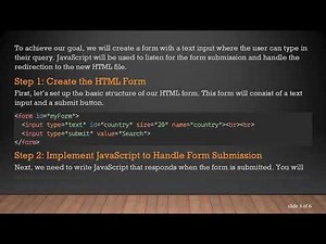 How to Open an HTML File in the Same Window Using JavaScript