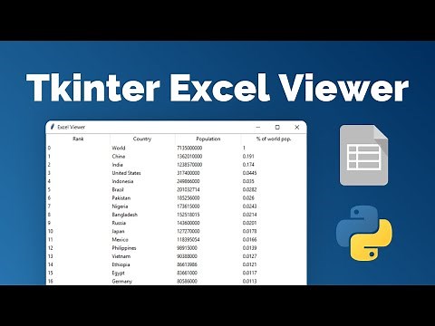 Python Tkinter Load Excel Data tutorial [openpyxl, tkinter]