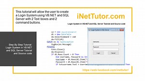 Login System in VB.NET and SQL Server Tutorial and Source code