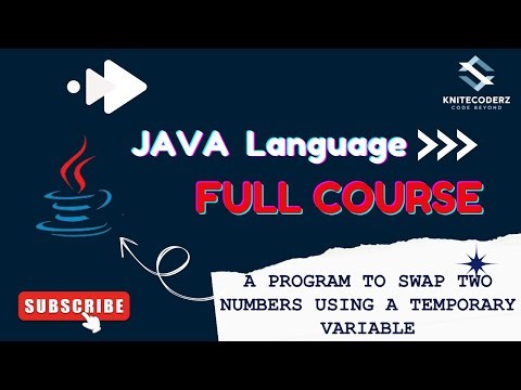 Program to Swap Two Numbers Using a Third Variable in Java | Java Basics Tutorial | KniteCoderz