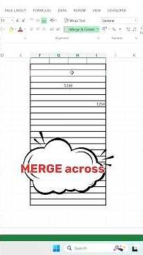 How to Use Merge Across in Excel | Step-by-Step Tutorial#excel