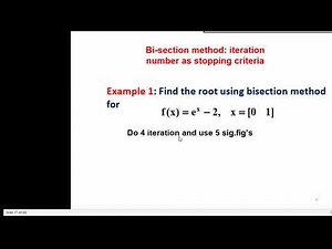 Bisection method: Root finding for nonlinear equation Numerically using MATLAB
