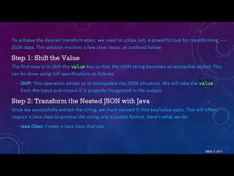 Converting a Json String to Json Using Java and Jolt