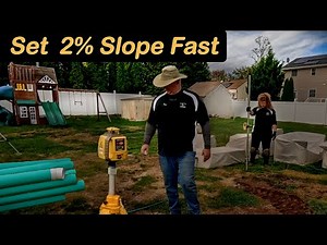 How to Set a 1%–2% Slope with a Manual Laser Level (U.S. Contractor Method)