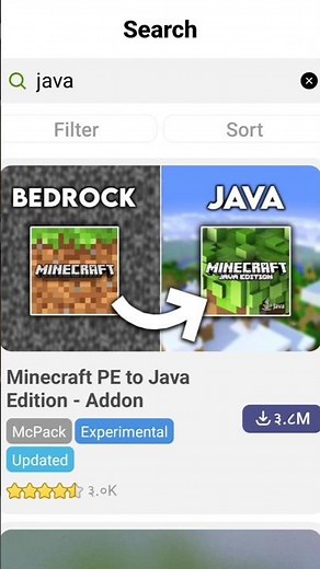 Minecraft bedrock adition to convert java adition#short