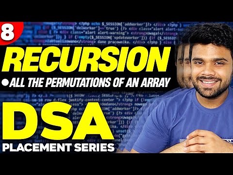 Ep8 - Find all the permutations of an array | Recursion | DSA series | Codes in description.