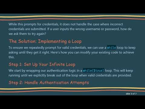How to Repeatedly Prompt for Credentials in PowerShell