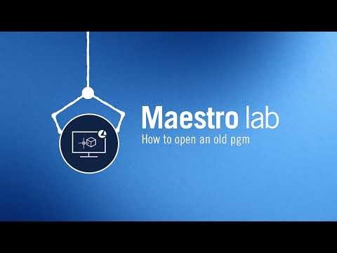 Maestro lab | How to open an old .pgm