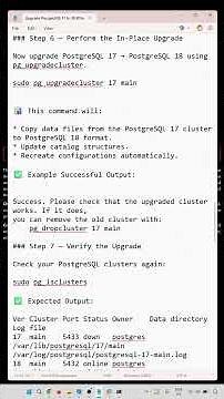 Upgrade PostgreSQL 17 to 18 Effortlessly using pg_upgrade on Ubuntu 24.04 LTS (Step-by-Step Guide)