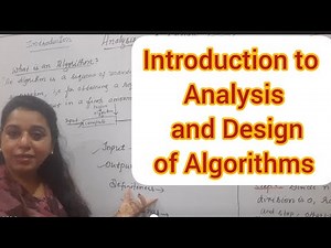 Lec01: Introduction to Analysis and Design of Algorithms