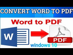 How to convert word to pdf in windows 10 | convert word document to pdf in windows 10