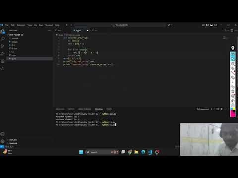 Array reverse using Python gfg