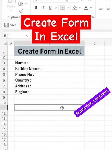 I Made Forms in Microsoft Excel!