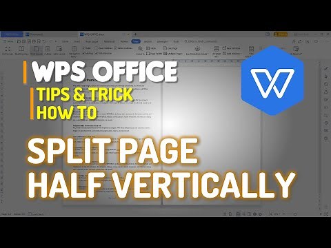 WPS Office Word How To Split Page In Half Vertically