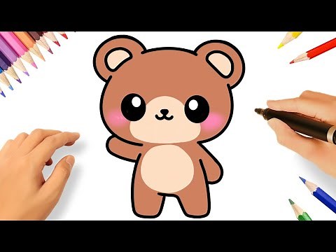 HOW TO DRAW KAWAII TEDDY BEAR EASY 🧸