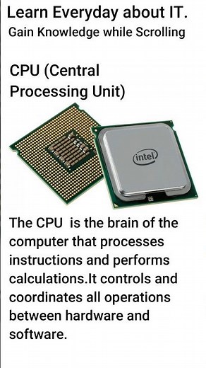 Computer CPU Explained for Beginners⚡#shorts
