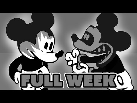 Friday Night Funkin Mickey Mouse vs Evil Boyfriend FULL WEEK