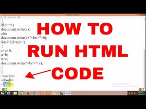 How to run and execute HTML code in windows