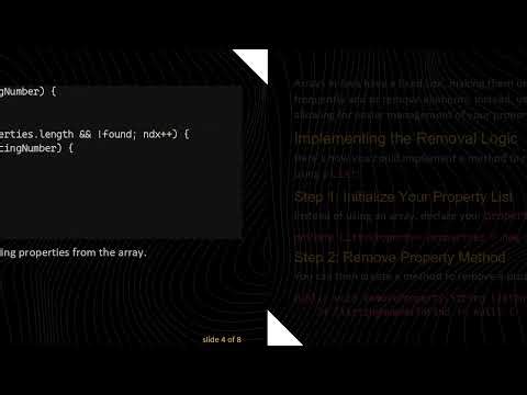 How to Easily Remove a Property from an Array in Java