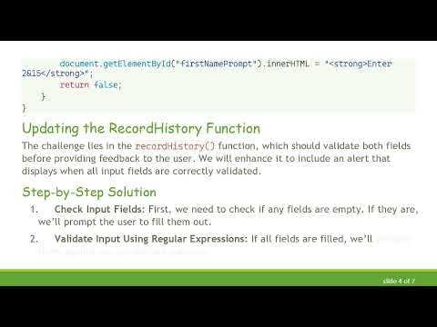 How to Add a JavaScript Alert Message for HTML Form Validation