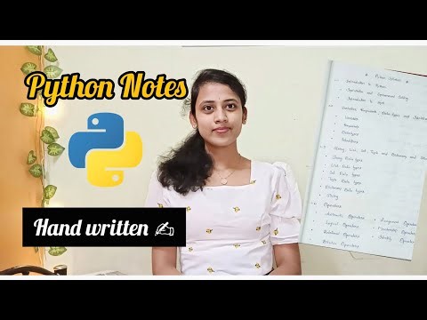 Python Notes PDF 📖 | Handwritten Python Notes for Beginners👍