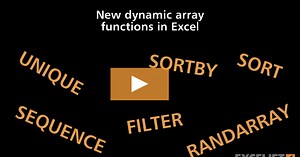 New dynamic array functions in Excel