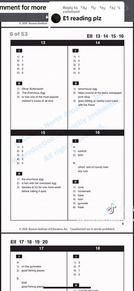Kumon Answer Books: Level E1, I, O, and More!