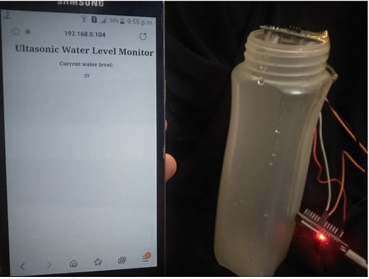 IoT based Contactless Water level Monitoring with ESP32 and HC-SR04