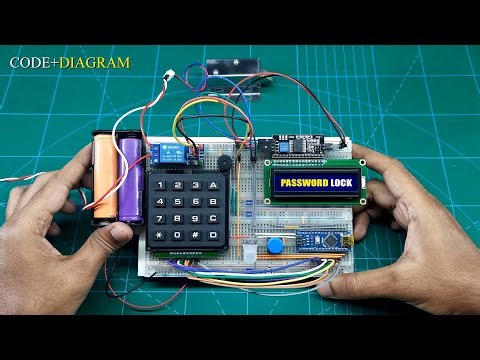 How to Make a Password Door Lock System Using Arduino, 4x4 Keypad, I2C LCD and Solenoid Lock