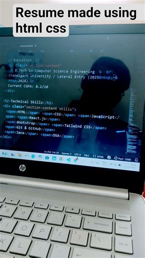 resume building using html css