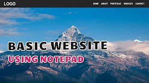 How to make a website using Notepad