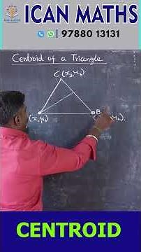 📘✨ CENTROID OF A TRIANGLE – EASY TRICK! ✨📘 #icanmaths