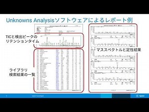 MassHunter Unknowns Analysis for JASIS (Japanese version)