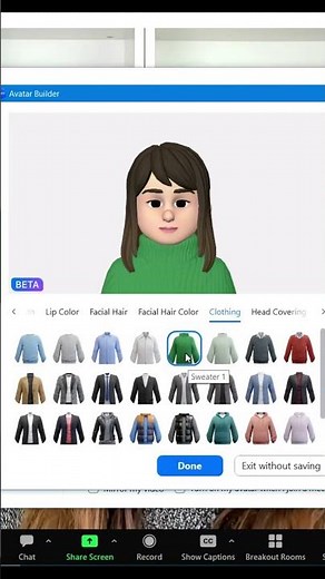 How to create your custom Zoom Avatar
